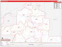 Big Horn, Mt Carrier Route Wall Map